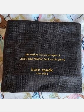 Kate Spade Brown Gold Embossed Brown Handbag Storage Dust Bag 19 1/2" x 17 1/4"